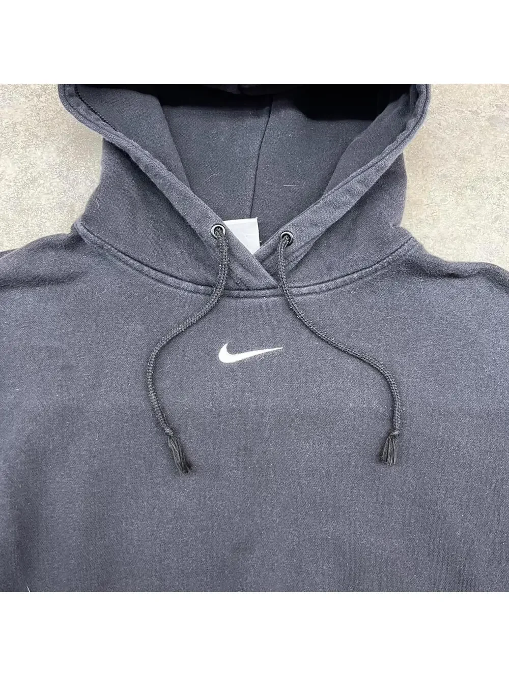 vintage nike black center swoosh blank hoodie size medium WOMENS